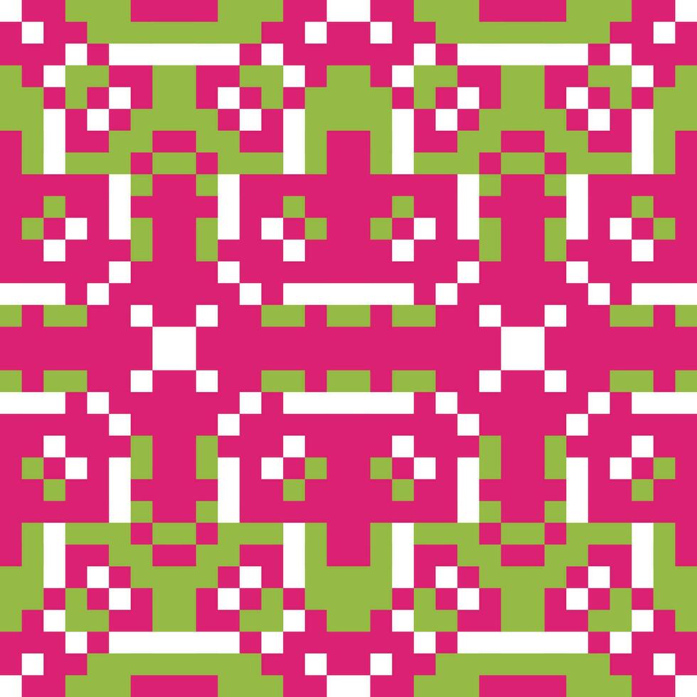 a pink and green pattern with squares vector