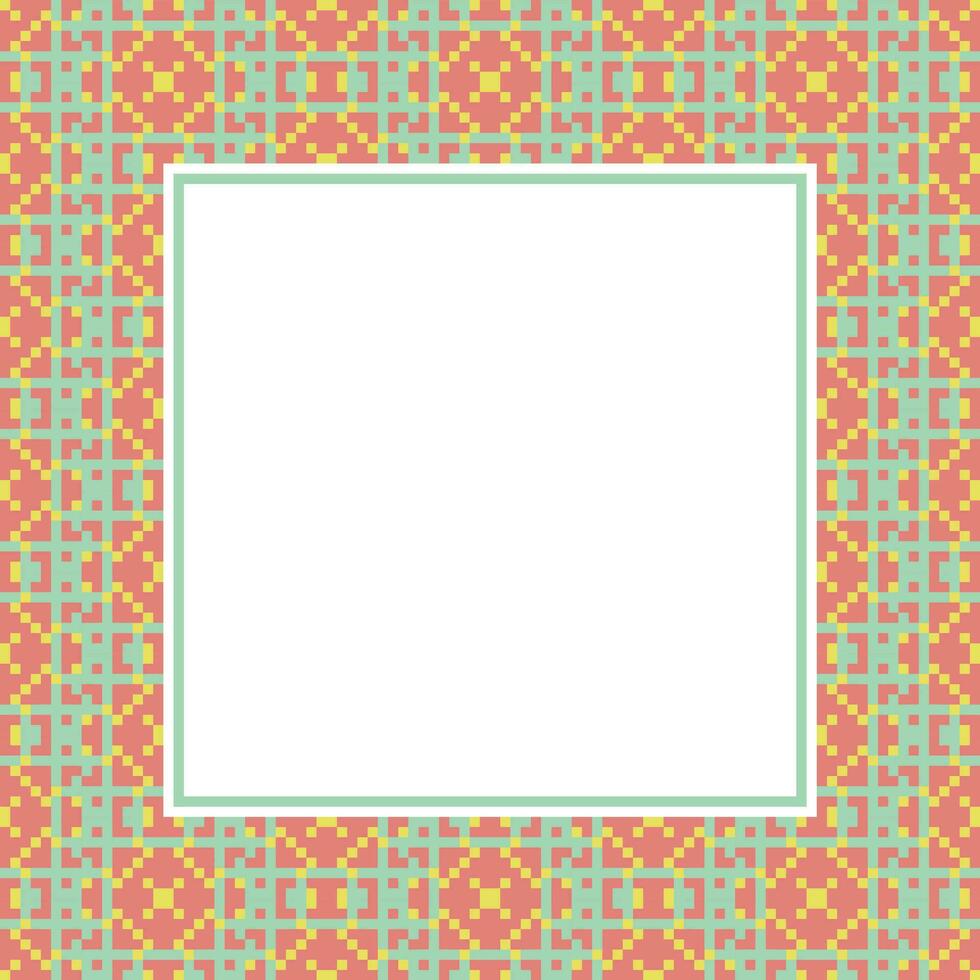 a square frame with a pattern on it vector
