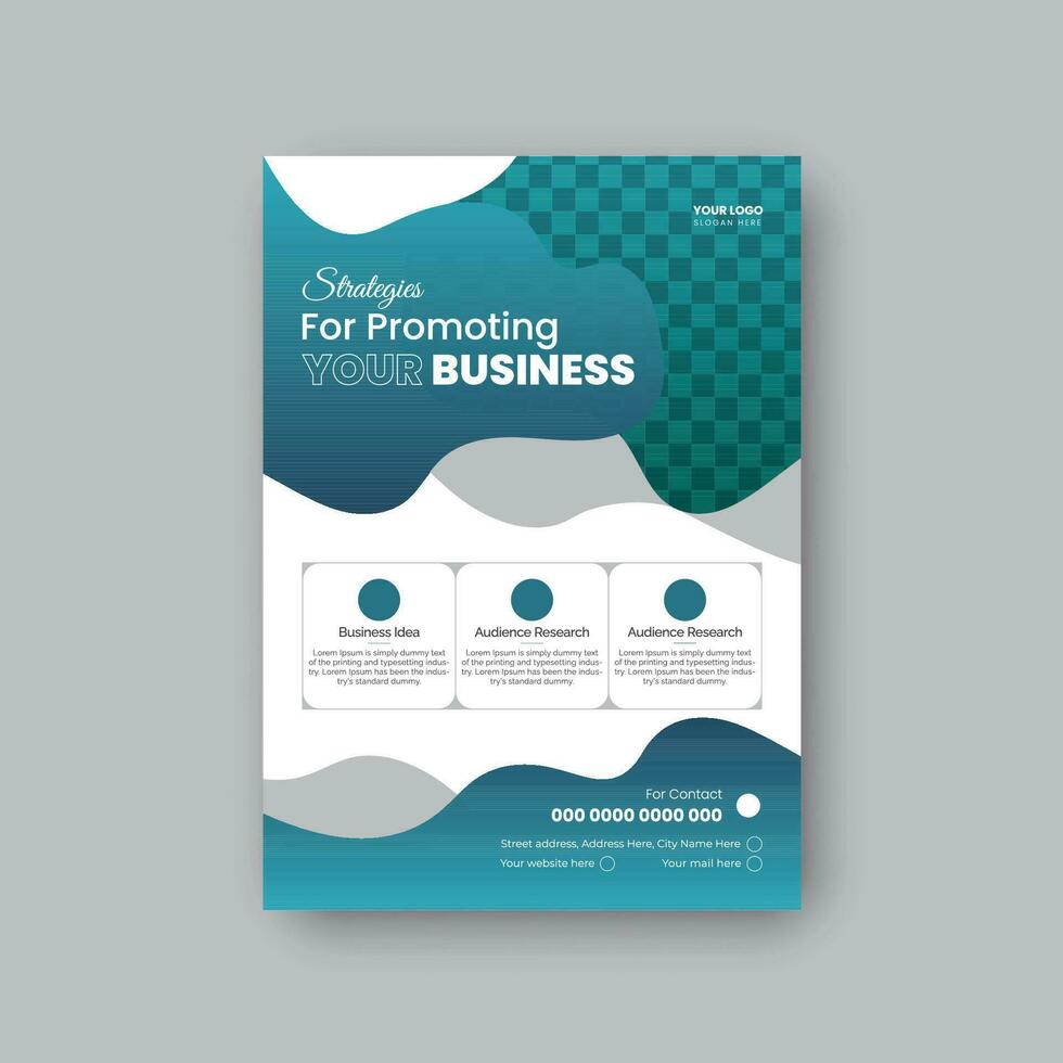 Modern business poster design template. vector
