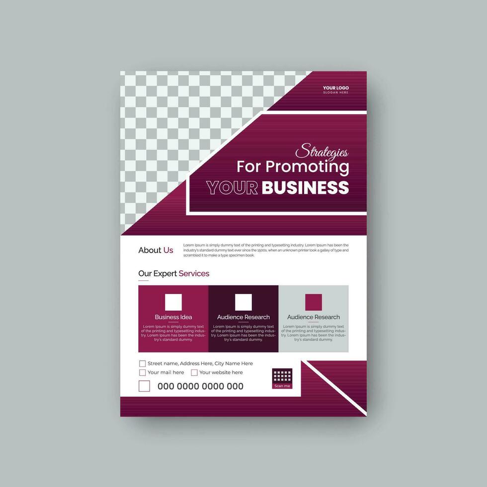 Modern corporate business leaflet and poster design. vector