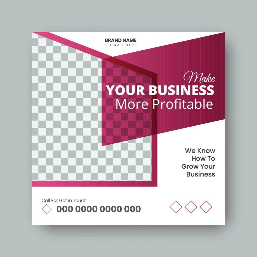 Modern corporate business social media post banner. vector