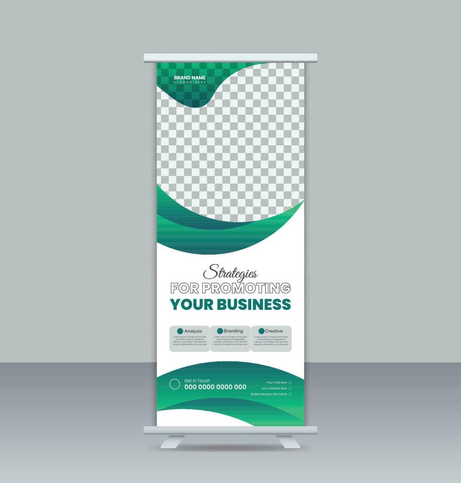 Business Rollup Pull up X banner template Pro Vector