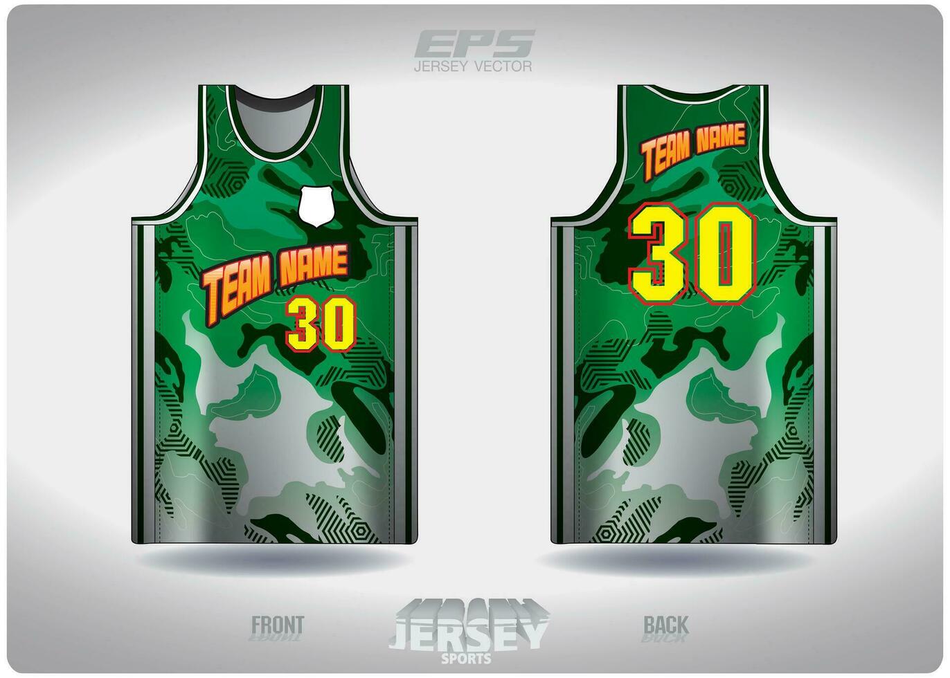 eps jersey Deportes camisa vector.mixto Ejército verde modelo diseño, ilustración, textil antecedentes para baloncesto camisa Deportes camiseta, baloncesto jersey camisa vector