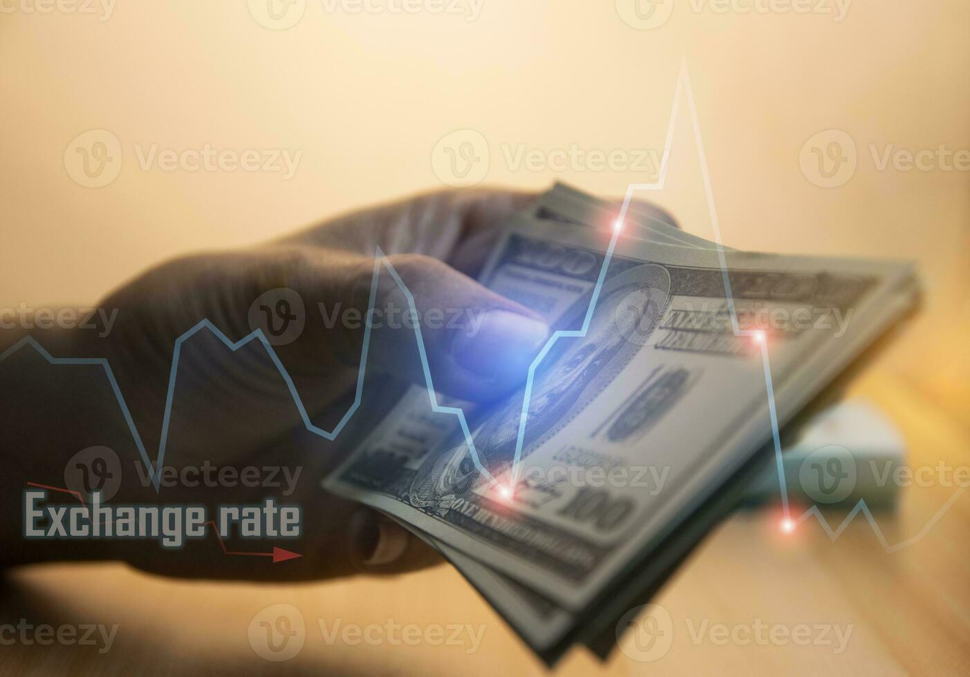 exchange rate concept fluctuating dollar, currency exchange photo