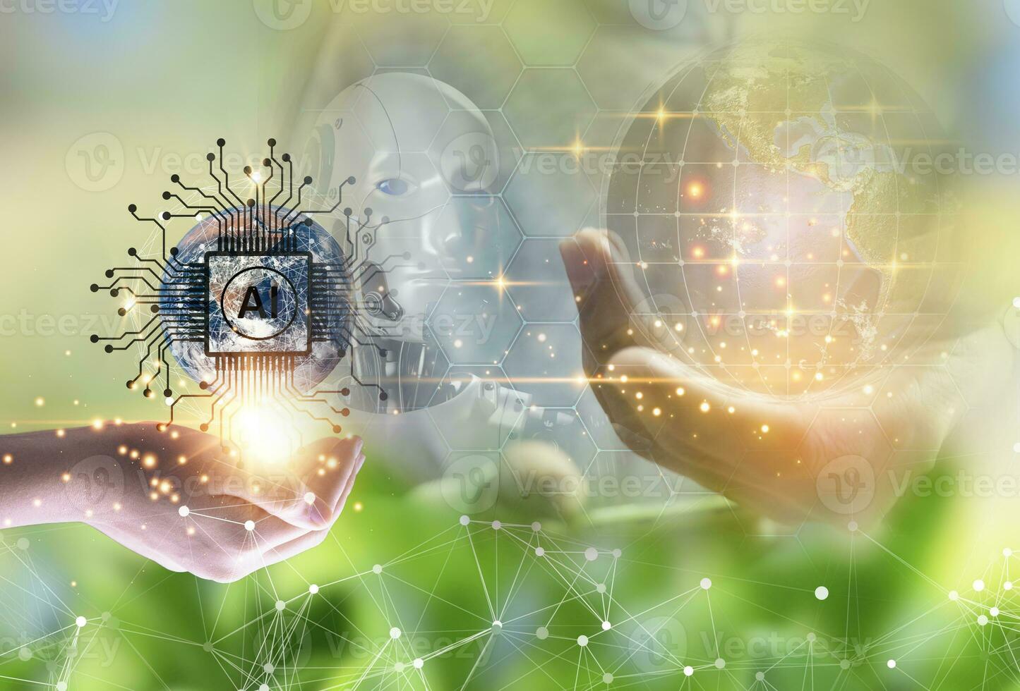 The concept of artificial intelligence will be important to the world in the future, the AI industry photo