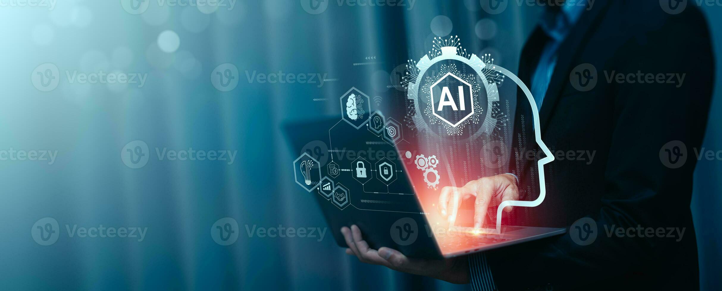 AI tech enhances businesses by processing data, improving decision-making, developing innovative products, automating processes, and boosting competitiveness. future technology photo