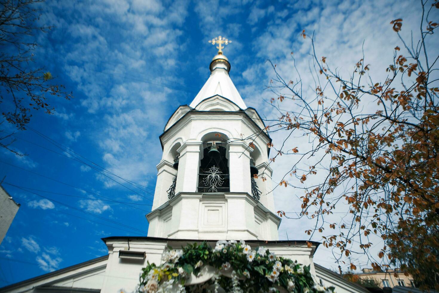 Russian orthodox church, against the sky photo