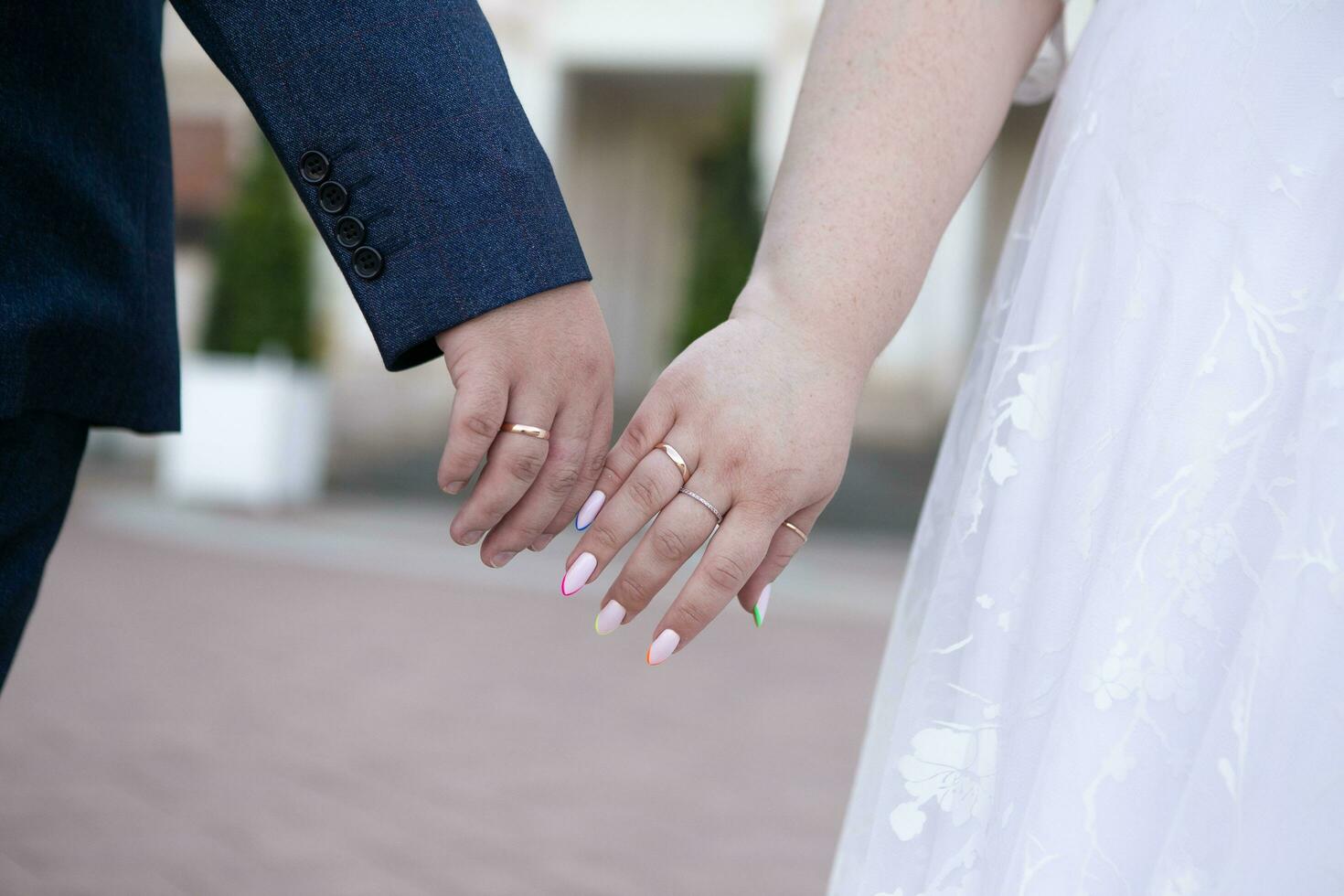 close-up of the wedding couple bride and groom photo