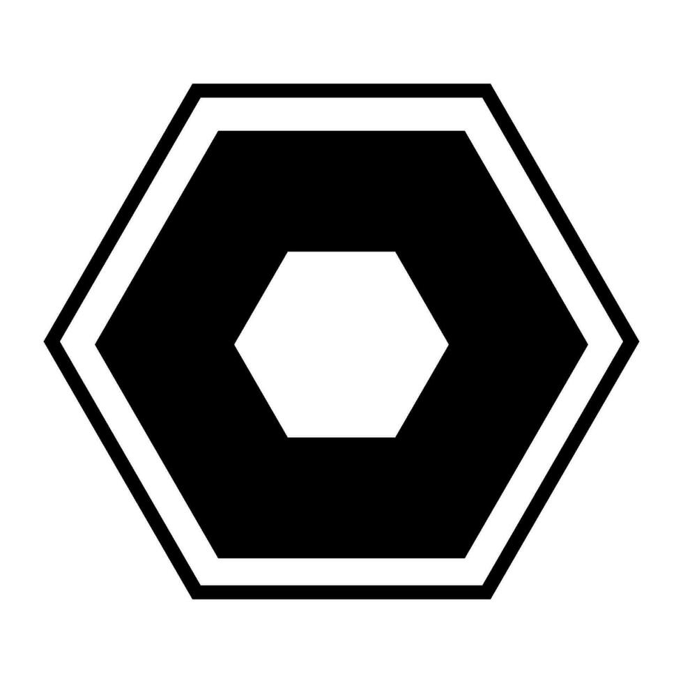 hexagon icon vector