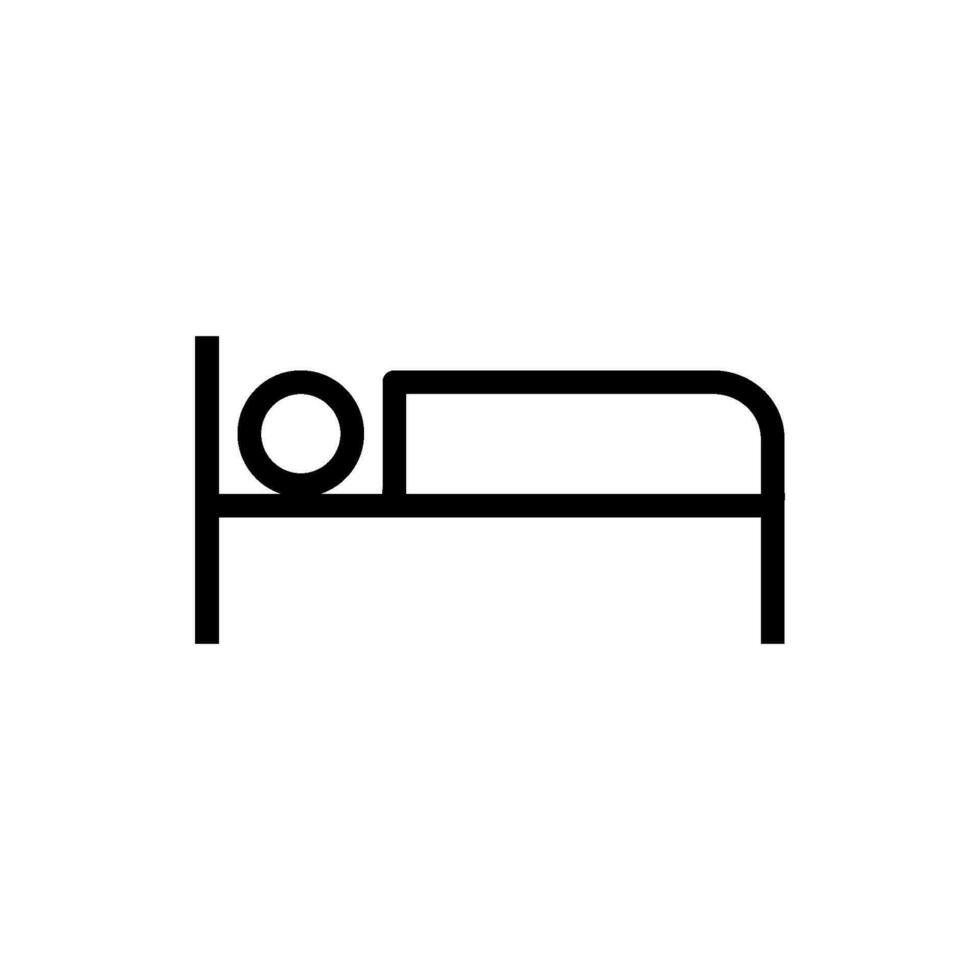 hotel cama icono vector