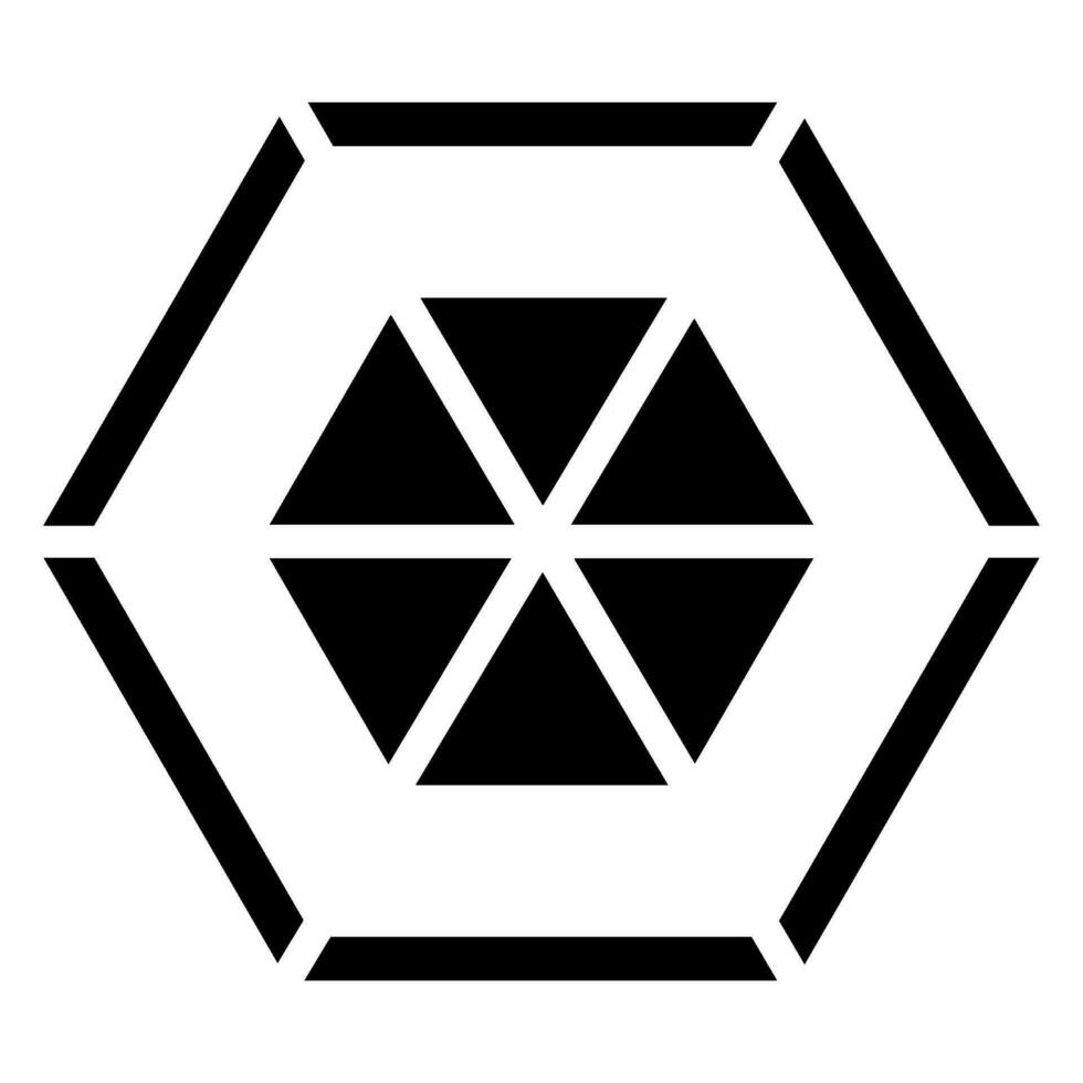 hexagon icon vector
