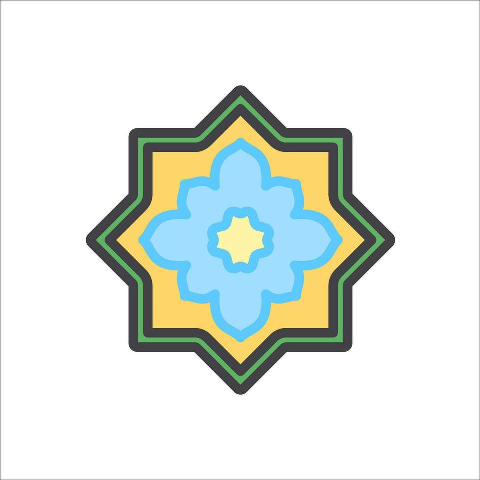 islámico cultura símbolos icono vector ilustración diseño