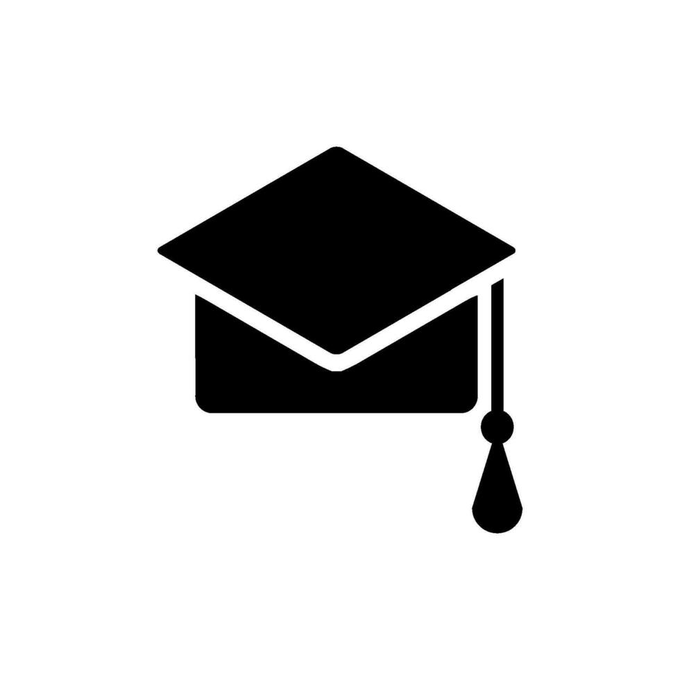 graduation hat icon vector