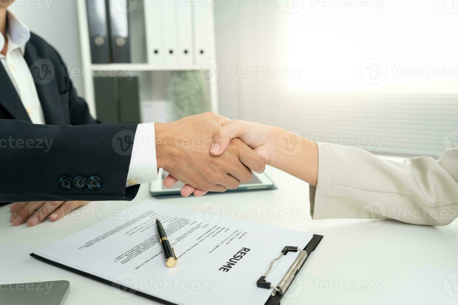 Executives accept job application documents and read job applicants resume to match the position. company publishes vacancies online to find human. Human resource, interview, letters, competence. photo