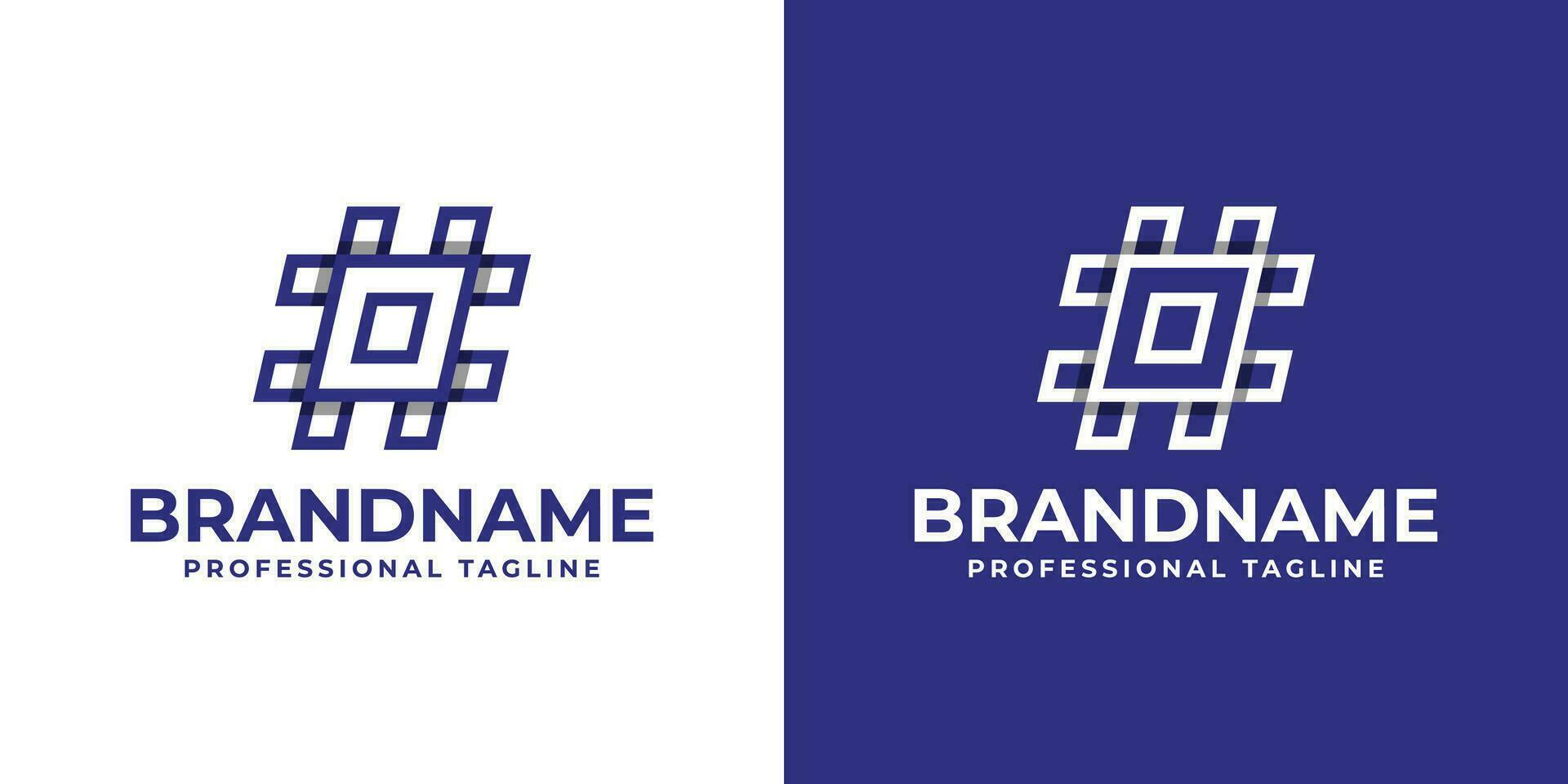 Letter O Hashtag Logo, suitable for any business with O initial. vector