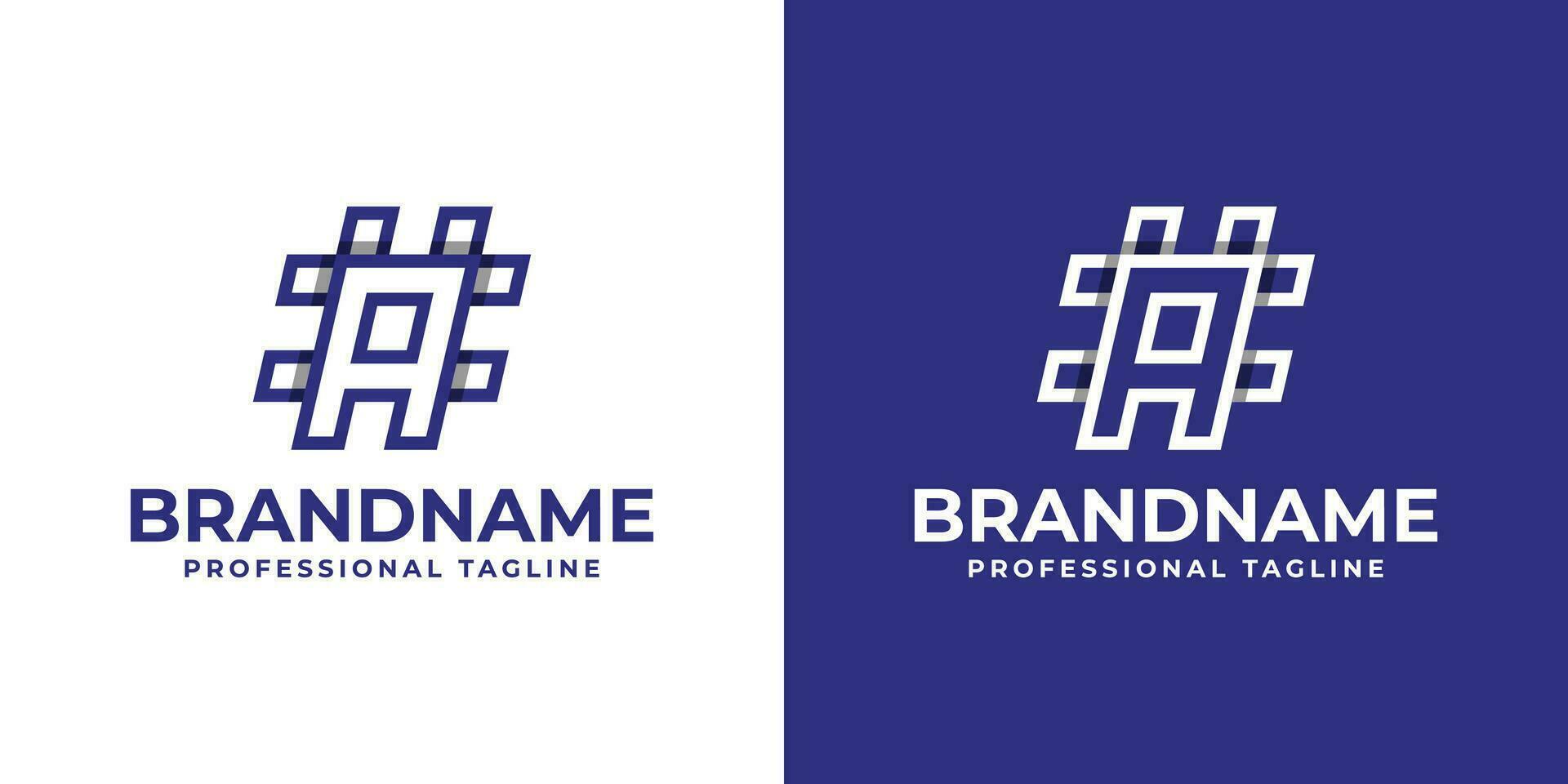 Letter A Hashtag Logo, suitable for any business with A initial. vector