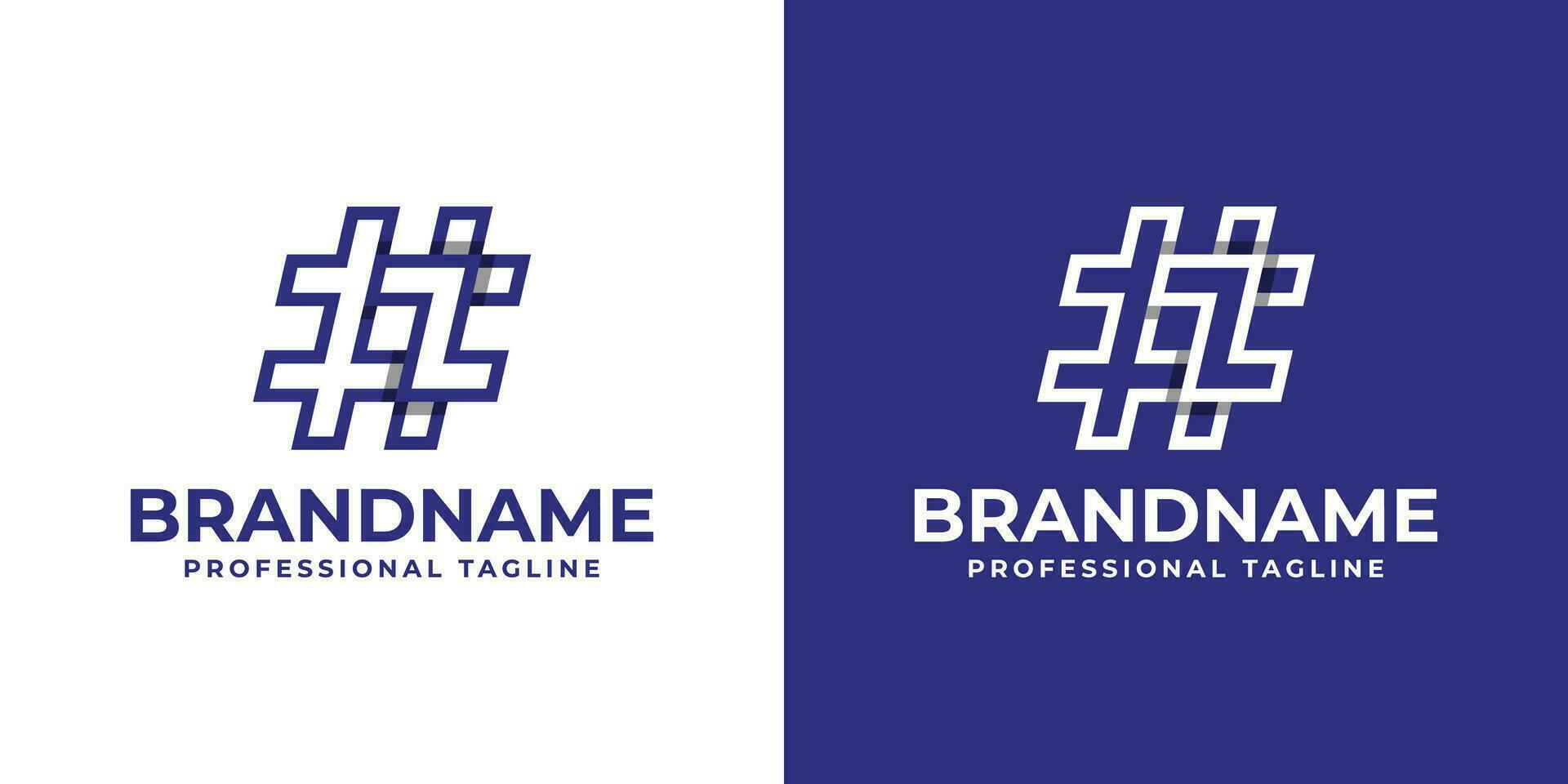 Letter Z Hashtag Logo, suitable for any business with Z initial. vector