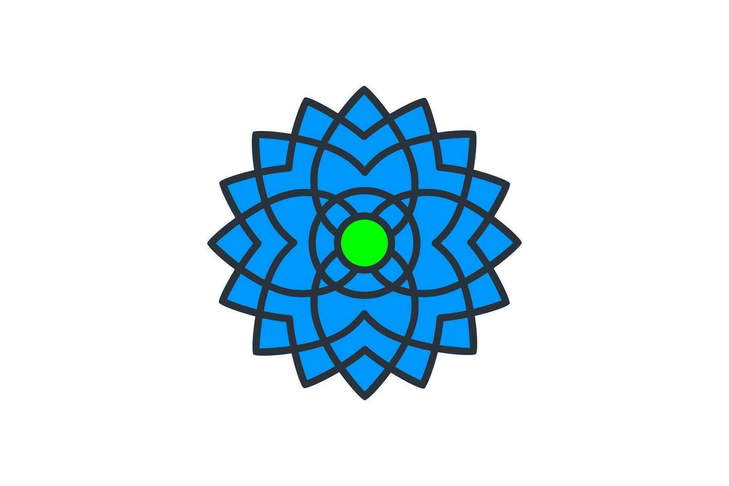 mandala icono ilustración. icono relacionado a meditación y espiritual crecimiento. plano línea icono estilo. sencillo vector diseño editable