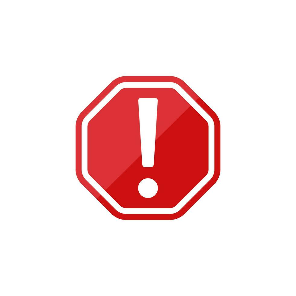 exclamation attention sign icon design vector template