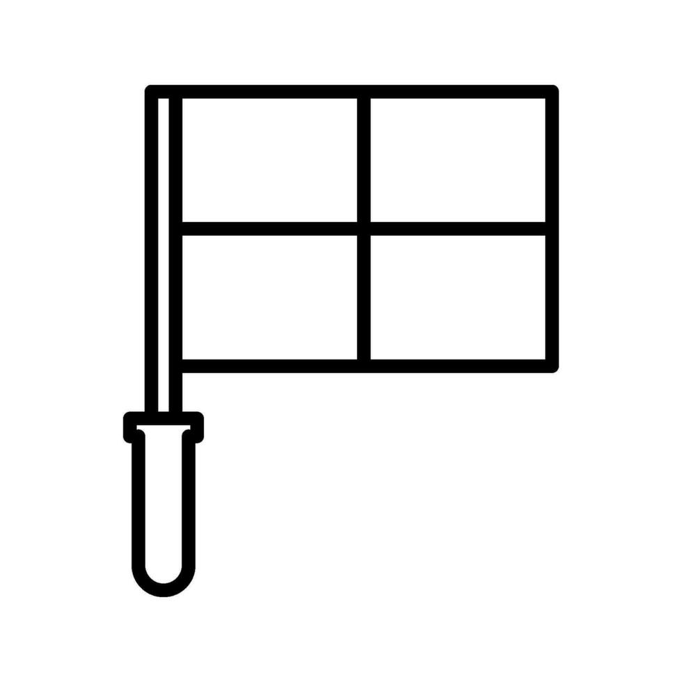 flag of line soccer judge icon vector