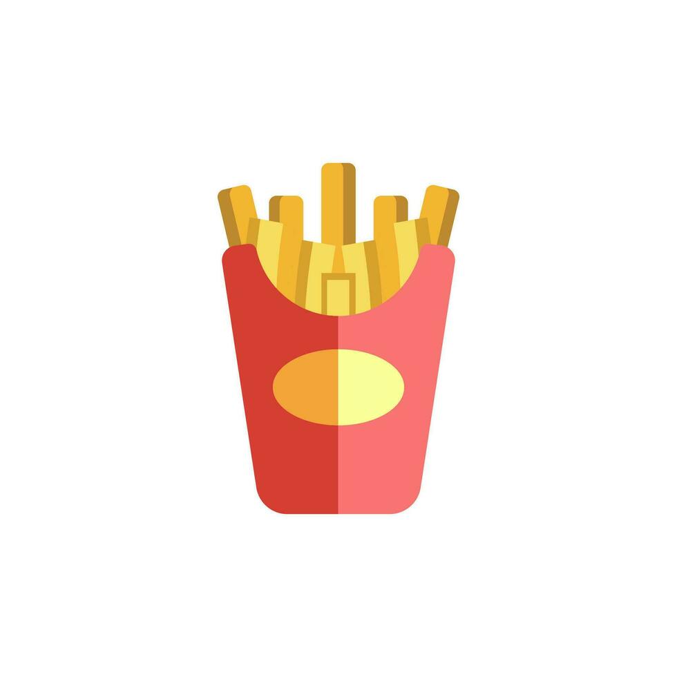 amigo papas fritas icono diseño vector