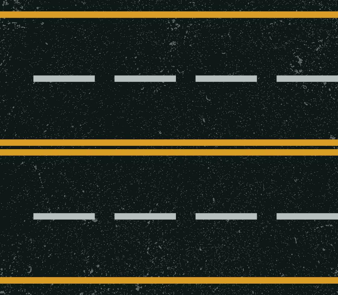 asfalto la carretera textura con la carretera calificación, pavimentado la carretera con divisor tiras vector ilustración.