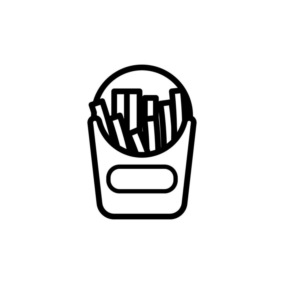 frien fries icon design vector