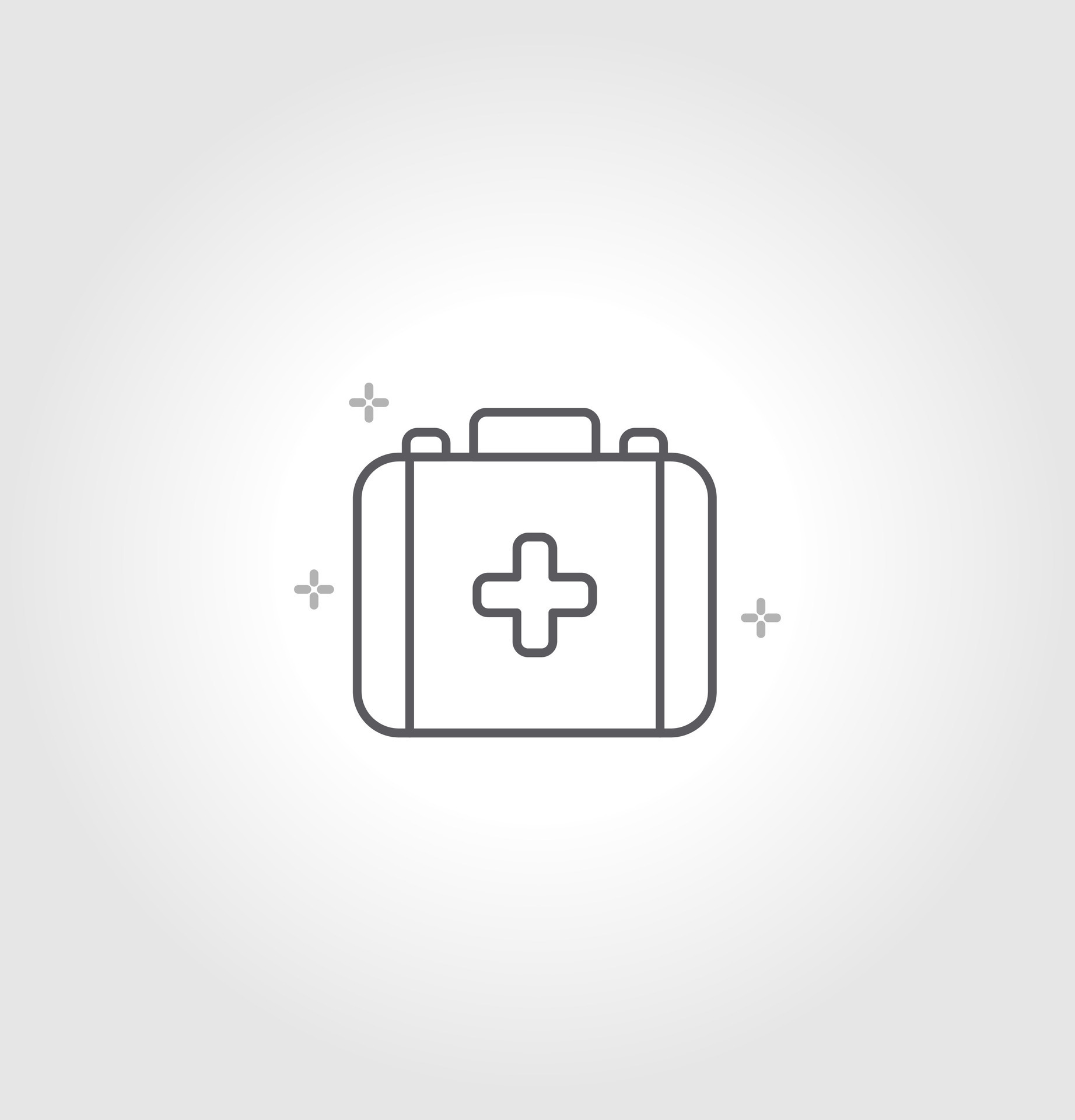 Medical Kit Icon Vector. Medkit icon vector illustration Sign or