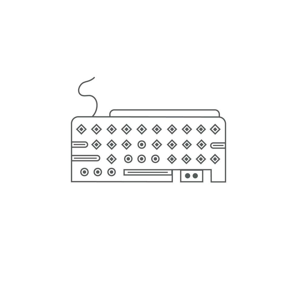 Keyboard icon flat style technology design template. Vector element can be use for mobile device, computer or websites.