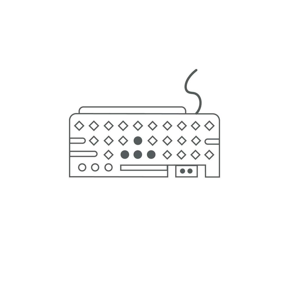 Keyboard icon flat style technology design. Vector element can be use for mobile device, computer or websites.