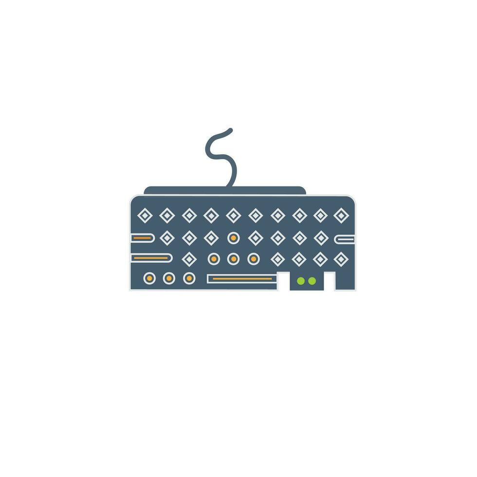 Keyboard icon modern style technology design template. Vector symbol can be use for mobile device, computer or websites.