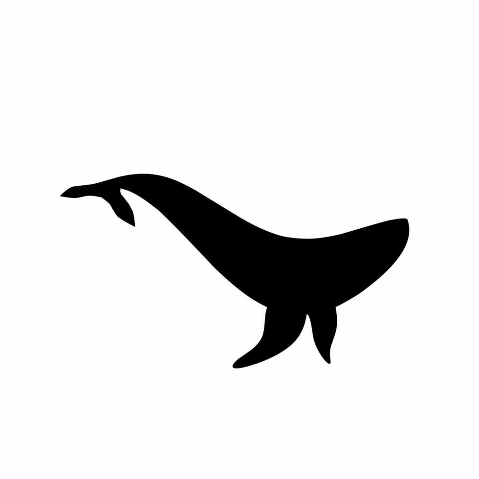 ballena silueta vector. ballena silueta lata ser usado como icono, símbolo o signo. ballena icono vector para diseño de océano, submarino, naturaleza o marina
