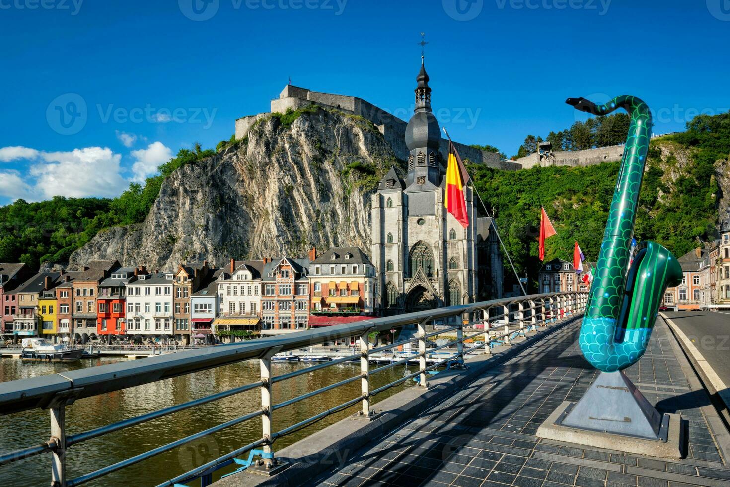 View of picturesque Dinant town. Belgium photo