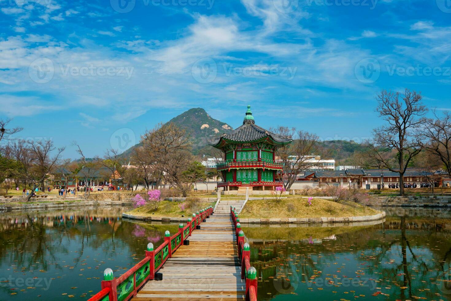 Hyangwonjeong Pavilion, Gyeongbokgung Palace, Seoul, South Korea photo