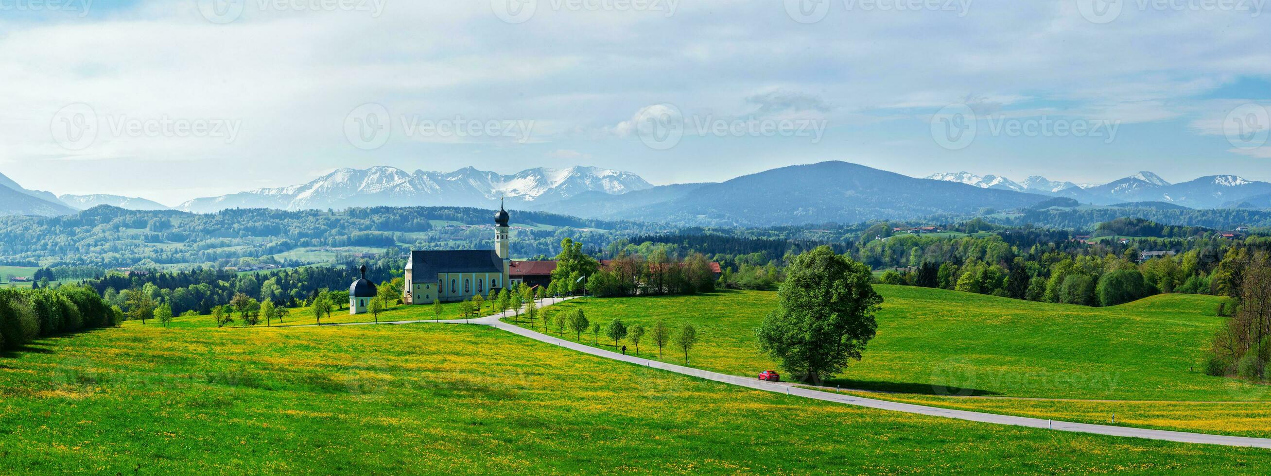 peregrinaje Iglesia de partiendo, irschenberg, Superior baviera, Alemania foto