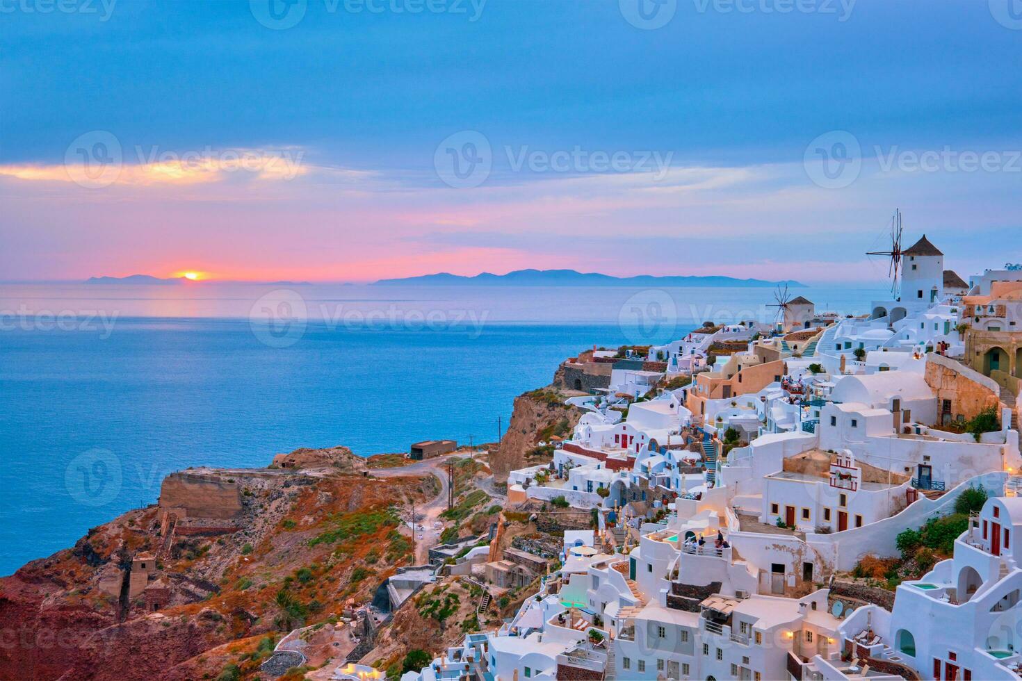 Famous greek tourist destination Oia, Greece photo