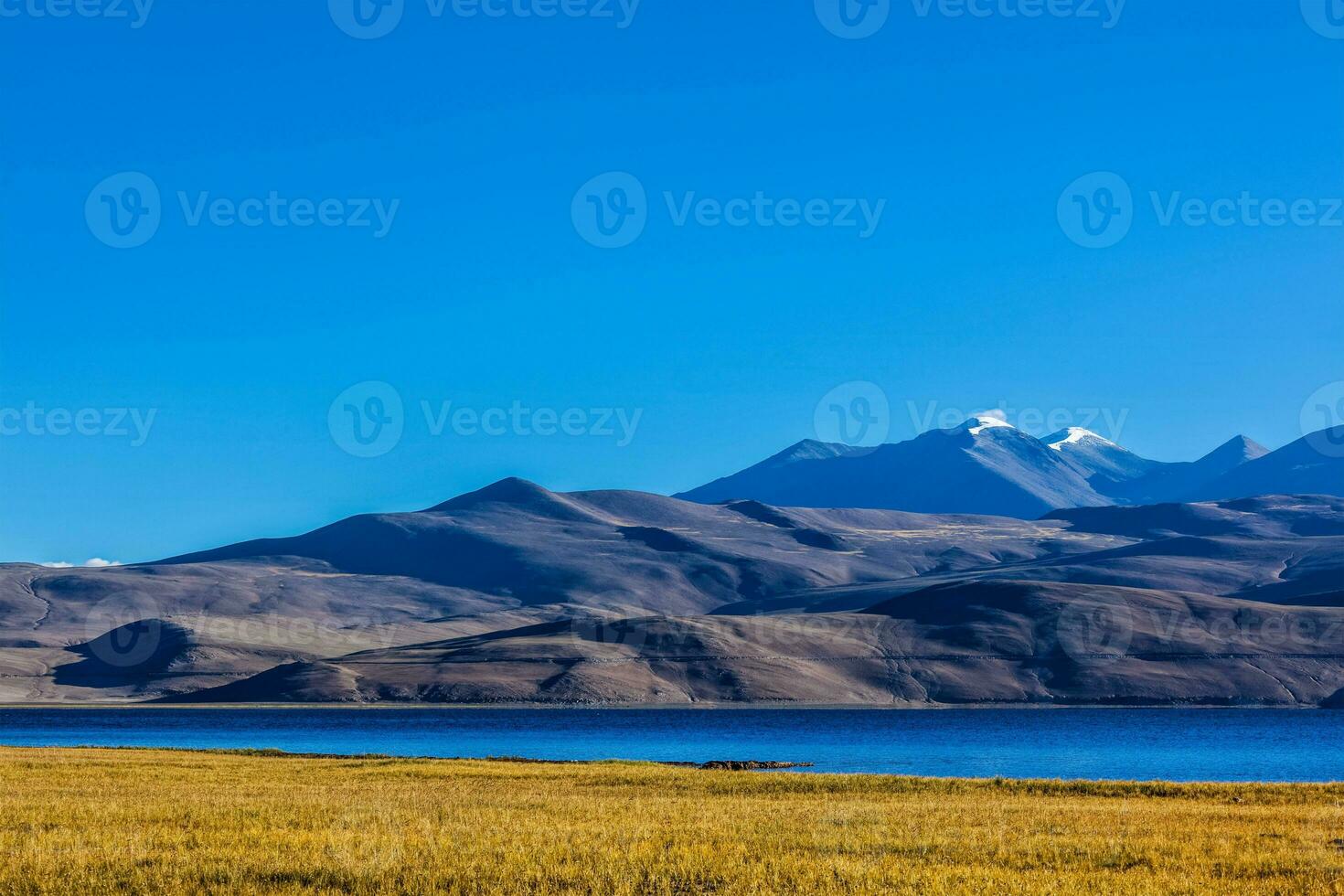 Lake Tso Moriri in Himalayas, Ladakh, India photo