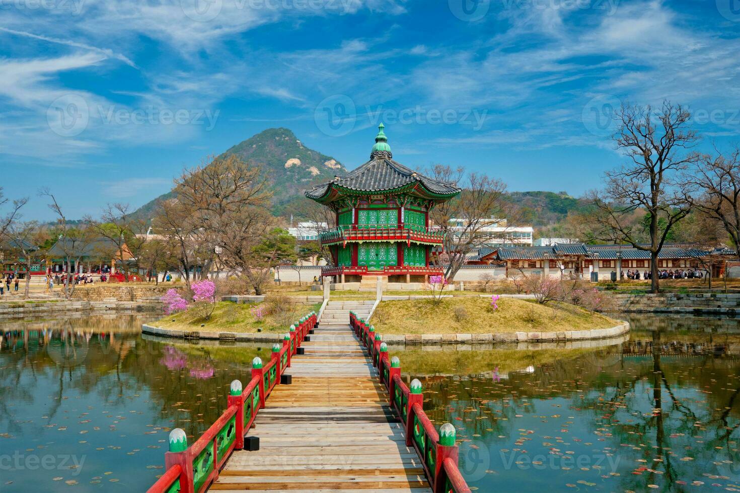 Hyangwonjeong Pavilion, Gyeongbokgung Palace, Seoul, South Korea photo