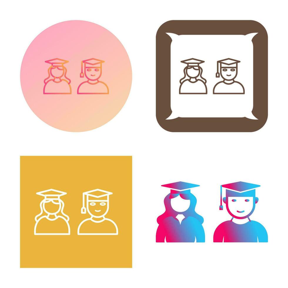 Unique Graduates Vector Icon