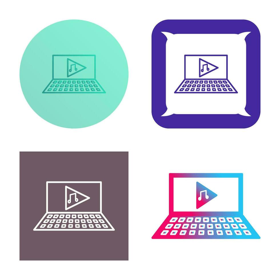 Unique Play Music Vector Icon
