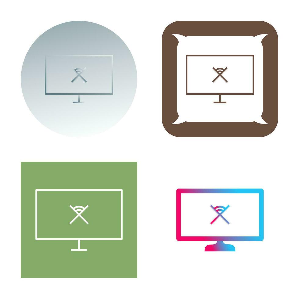 Unique Disconnected Network Vector Icon