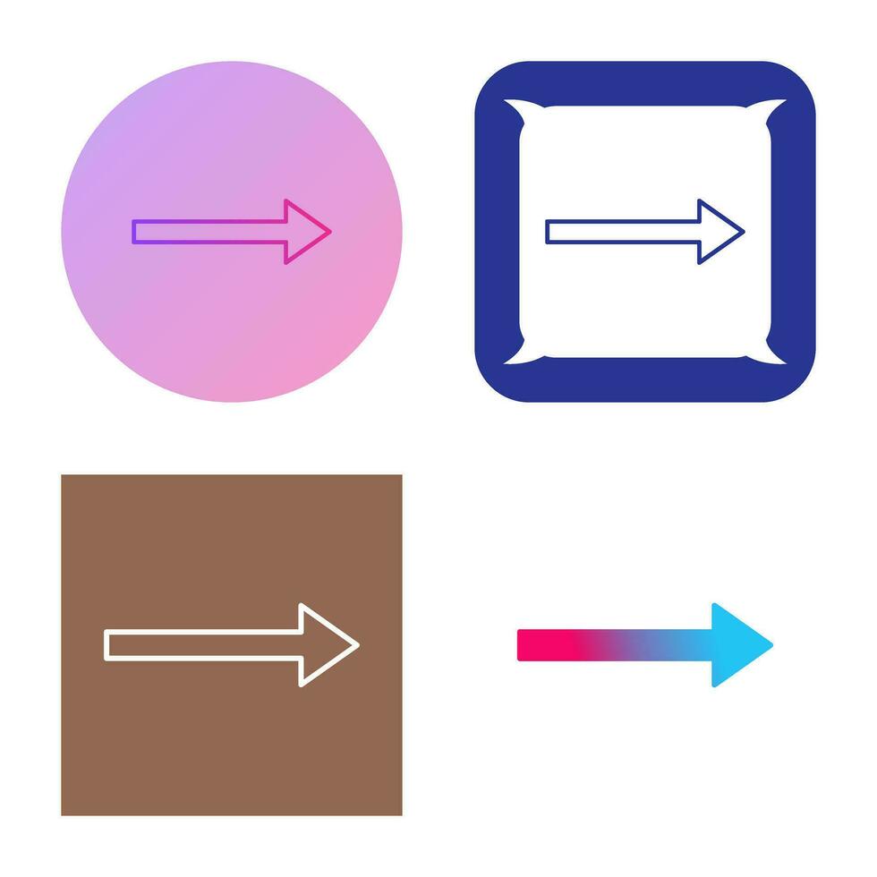 Unique Right Arrow Vector Icon