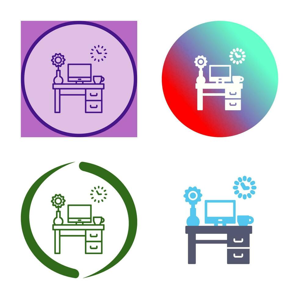 icono de vector de mesa de trabajo