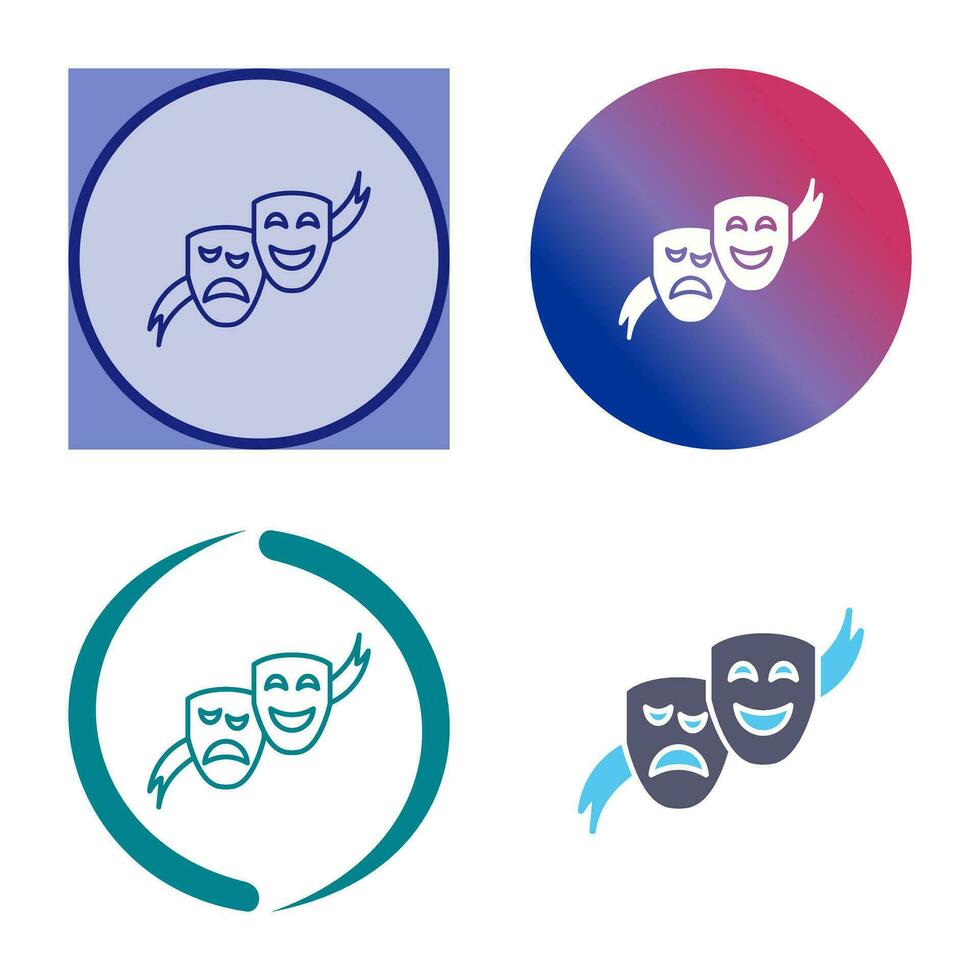 Theater Masks Vector Icon