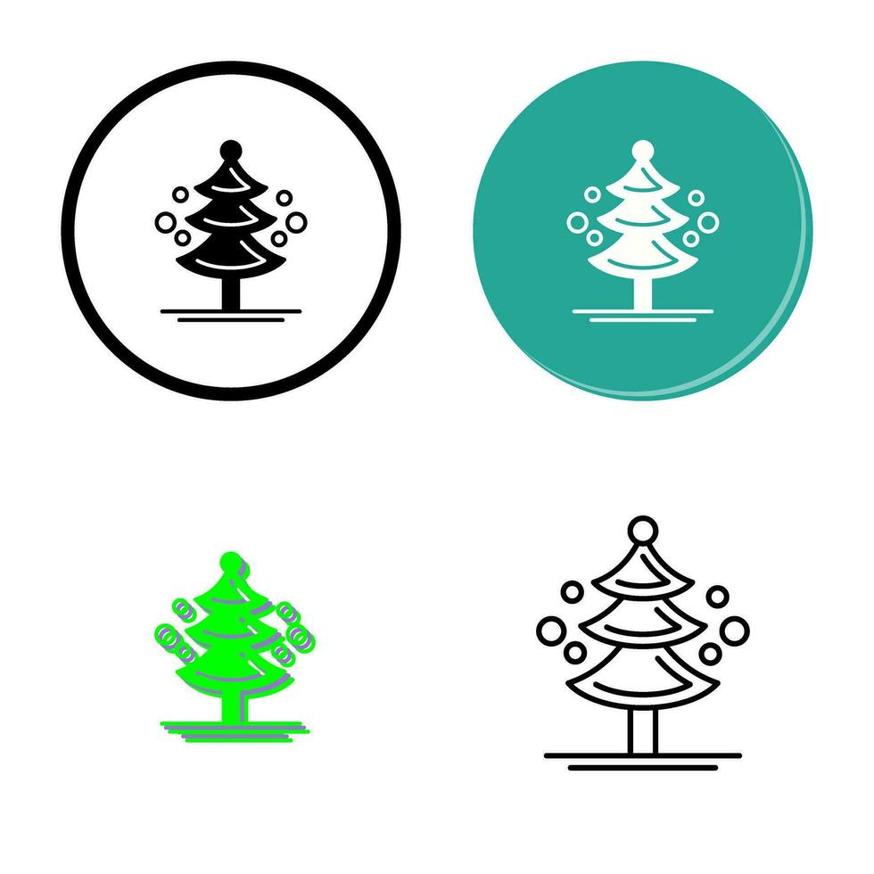 icono de vector de árbol de pino