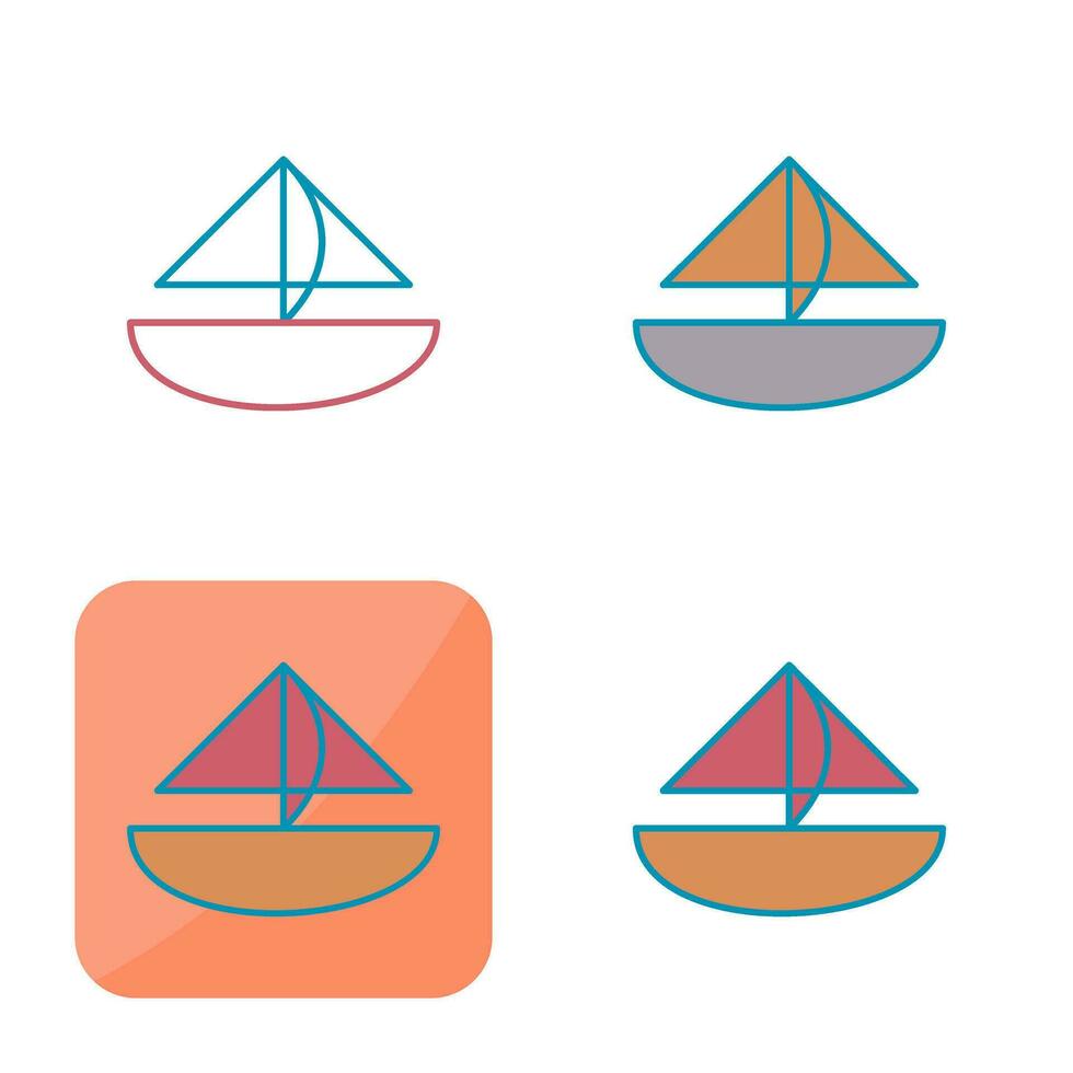 Small Yacht Vector Icon