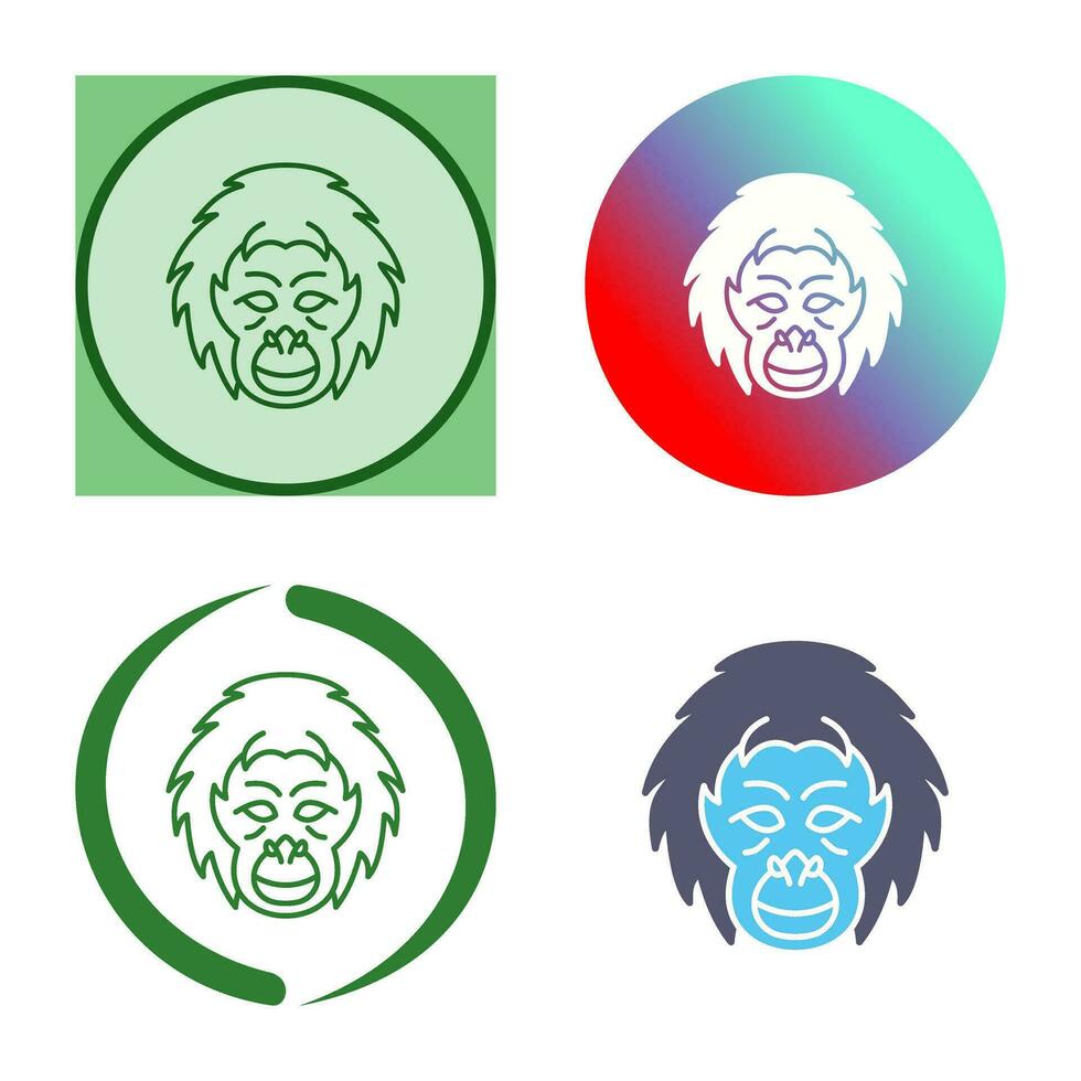 Orangutan Vector Icon