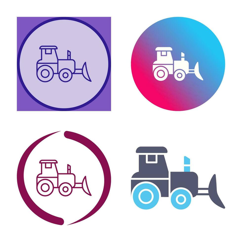 Industrial Tractor Vector Icon