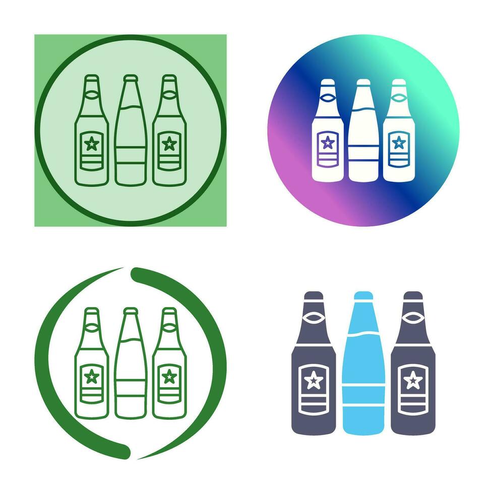 Beer Bottles Vector Icon