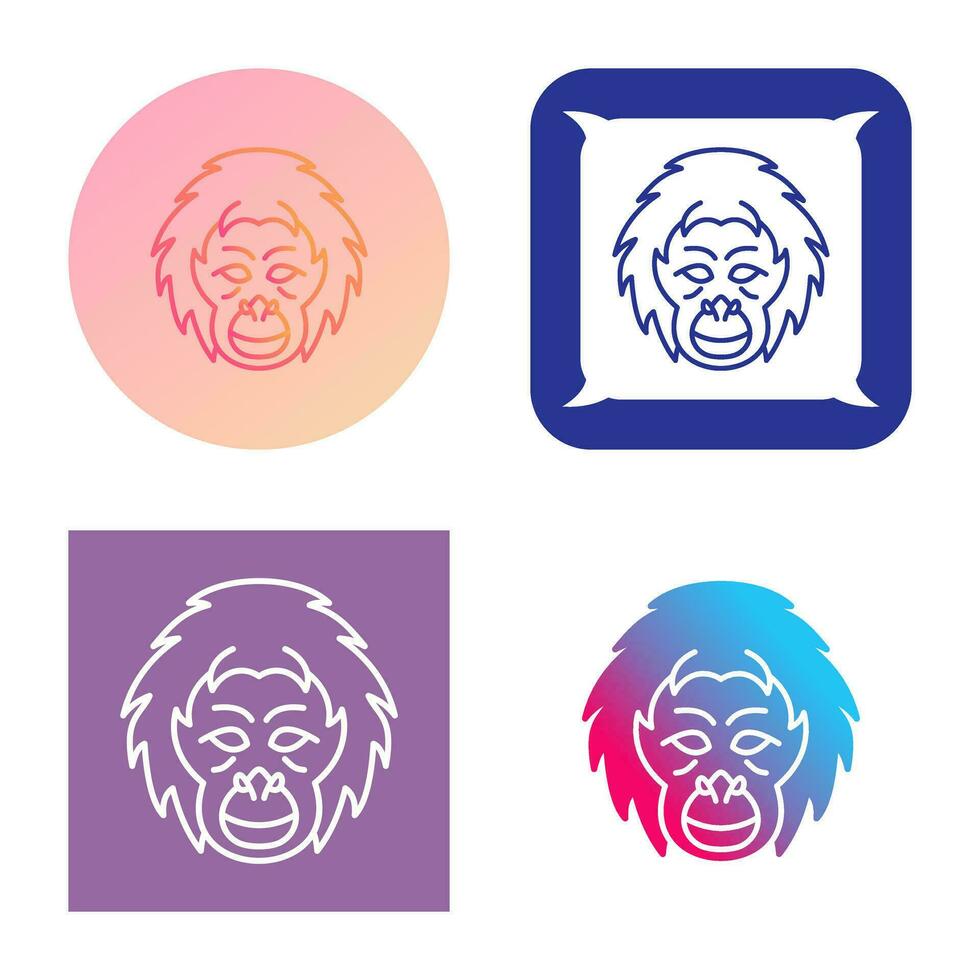 Orangutan Vector Icon